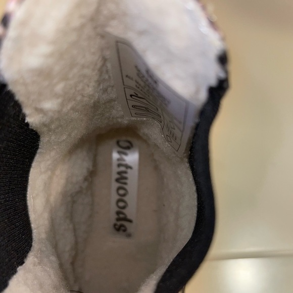 Outwoods Taupe And Black Snake Print Fleece Lined Duck Boots Rain Snow Boots - Picture 16 of 16